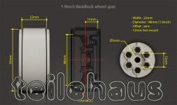 Beadlock-Felgen "VR01" 1,9", weiss