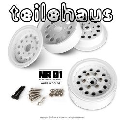 Beadlock Rims "NR01" 1.9", White