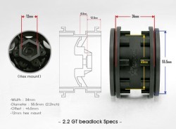 Beadlock-Felgen "GT" 2,2" (-6,5 mm Offset)