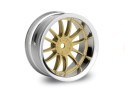 Chromed rims "Work XSA 02 C", gold for touring cars (6mm)
