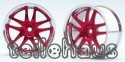 Chromed Rims "Rays Volk Racing GT-V", Red f. Touring Cars (4 mm)