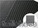 3D-Gitter-Dekorfolie, schwarz auf schwarz, Wabenmuster
