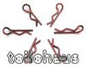 Short Body Clips - Small Head, Red