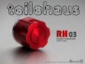 Aluminium Deko-Felgenmuttern "RH03", rot, 2-teilig