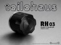 Aluminium Deko-Felgenmuttern "RH03", schwarz, 2-teilig