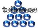 Aluminium-Rosettenscheiben M4, blau