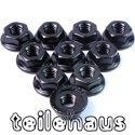 4 mm Aluminum Serrated Lok Nuts, Black