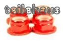 3 mm Aluminum Flanged Nylok Nuts, Red