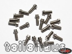 Sechskantschrauben mit Muttern M2,5x6 mm Sechskantschrauben mit Muttern M2,5x6 mm