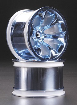 Verchromte Felgen "Titan", blau (15 mm
Offset))