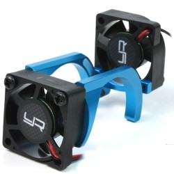 Verstellbare Lüftereinheit mit 2 Lüftern für 540er
Motoren, blau