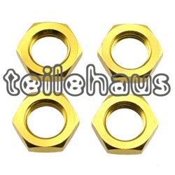 Aluminium-Felgenmuttern 17 mm, gold
