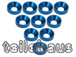 Aluminium-Rosettenscheiben M3, blau Aluminium-Rosettenscheiben M3, blau