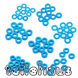 Aluminium-Unterlegscheiben M3 0,25/0,5/1/1,5/2/2,5/3 mm,
blau Aluminium-Unterlegscheiben M3 0,25/0,5/1/1,5/2/2,5/3
mm, blau